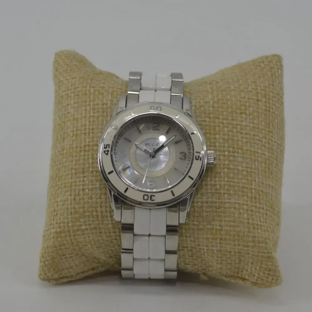 Relic Mother of Pearl Watch Wristwatch Y2k 90s Relic 34mm Enamel Bezel Dial